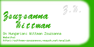 zsuzsanna wittman business card